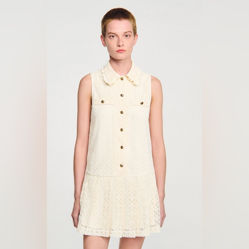 Elegant Cream Dress Sandro